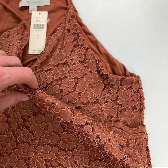 ANTHROPOLOGIE eri & ali Terracotta Crossover Tank Top size small - Picture 8 of 8